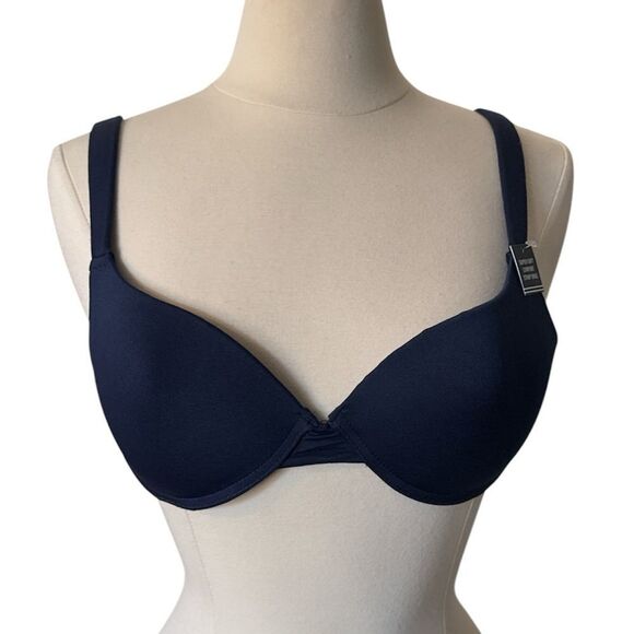 Nautica Underwire Padded Bra 36C Navy Blue NWT‎ Adjustable Straps - Picture 2 of 7